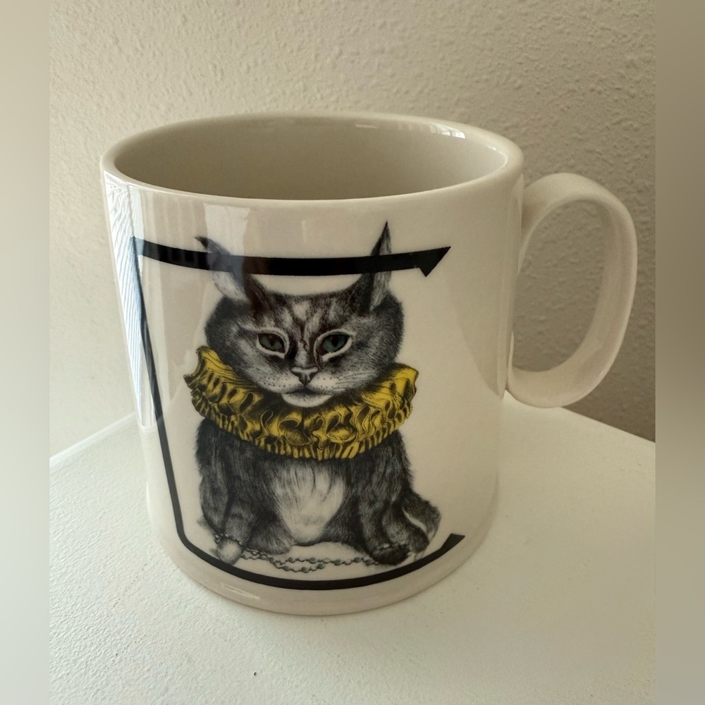 Anthropologie | Cat Letter “C” Mug | Florence Balducci Coffee Tea | Collectible